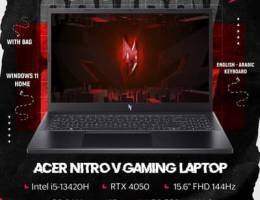 Acer Nitro V RTX 4050 , i5 13420H , 144Hz , 512GB SSD - لابتوب جيمينج