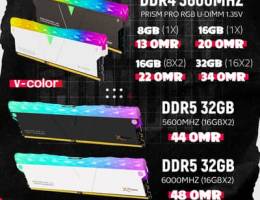 V-COLOR DDR5 6000Mhz 32GB RAM - رام سريع جدا !