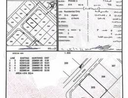 ارض سكنية مميزة في السيب الجفنين رقم القطعة 305