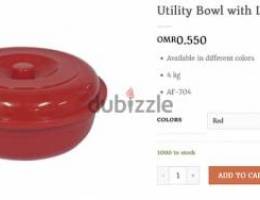 PLASTIC Utility Bowl with Lid FOR BEST PRICE