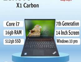 LENOVO X1 CARBON CORE I7 16GB RAM 512GB SSD 14 INCH SCREEN. .