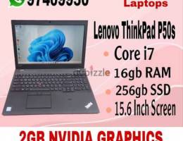 LENOVO THINKPAD P50s 2GB INVIDIA GRAPHICS CORE I7 16GB RAM 256GB SSD