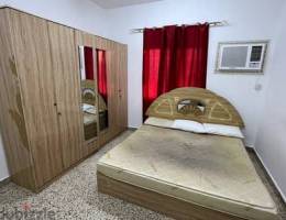 Fully furnished big size room with attached bathroom, sharing kitchen