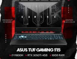 Asus Tuf F15 RTX 3050 , i7 11800H , 1TB SSD , 144Hz - لابتوب جيمينج !