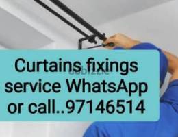 house service fix curtains and frames photos tv w/call. 94182832