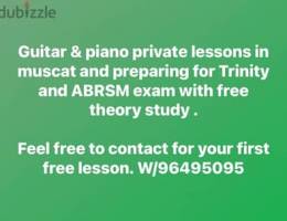 guitar and piano private lessons