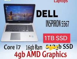 DELL 4GB GRAPHICS CORE I7 16GB RAM 1TB SSD 15-6 INCH SCREEN