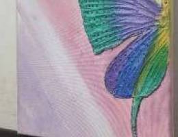 butterfly texture  painting on canvas,hand made