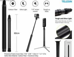 TELESIN Insta360 Camera 1.16m Carbon Fiber Stick (Brand-New)