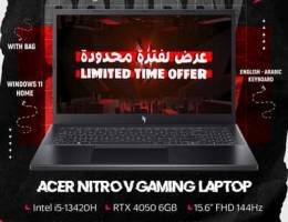 Acer Nitro V RTX 4050 144Hz Ips 512GB SSD - لابتوب جيمينج من ايسر !