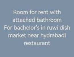 Room for rent including electricity and water for bachelor's