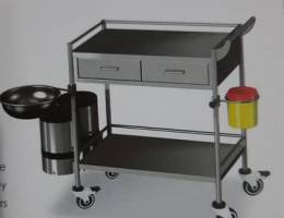 MEDICAL DRESSING TROLLEY WITH UPPER DRAWERS