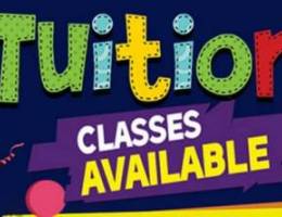 Tution available for all classes