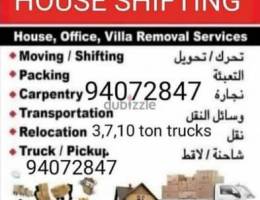 shifting, carpenter, labour cleaning 3, 7, 10 ton trucks and tipper