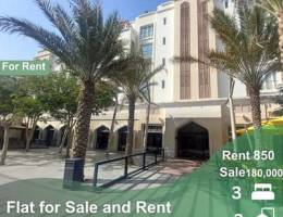 Elegant 3 Bedroom Flat for Rent and Sale in Al Mouj | REF 205GB