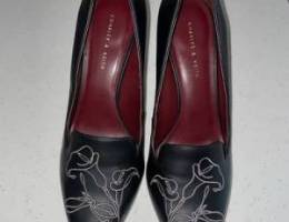 Charles and keith black heels