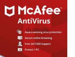 McAfee Antivirus 2 Year Subscription Available