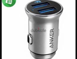 Anker 24W Power Drive, 4.8A Metal Dual USB Car Charger, Silver (NEW)